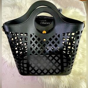 Black Vegan leather bag.